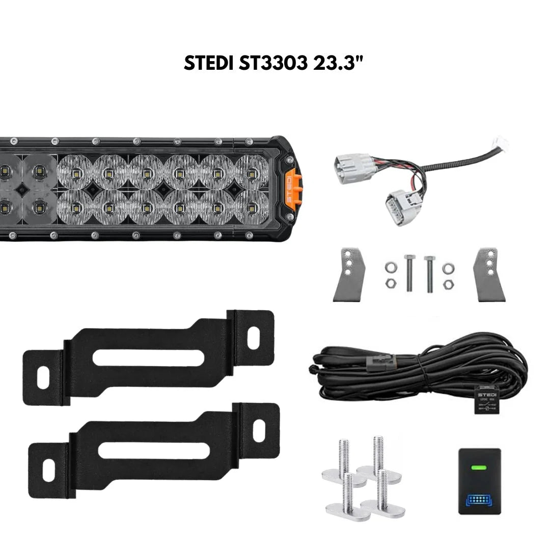 Behind-Grille Light Bar Kit for Nissan Patrol Y62