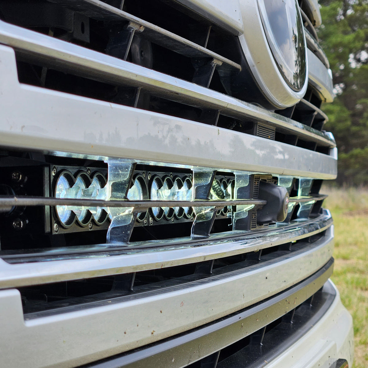 Behind-Grille Light Bar Kit compatible with Toyota LandCruiser 300 All Series
