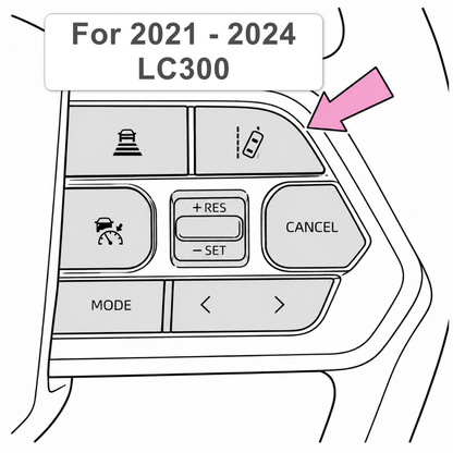 Lane Departure Alert Auto Switch-off at Startup compatible with Toyota LandCrusier 300 all series (2021 - 2024) and Tundra (2024 - Current)