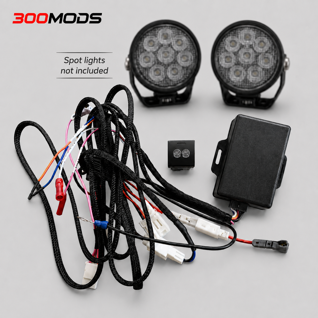 15 min DIY CANBUS High Beam Pickup kit compatible with Toyota LandCruiser 300 LC 300 all series (2021 - now) Spot lights, LED bars