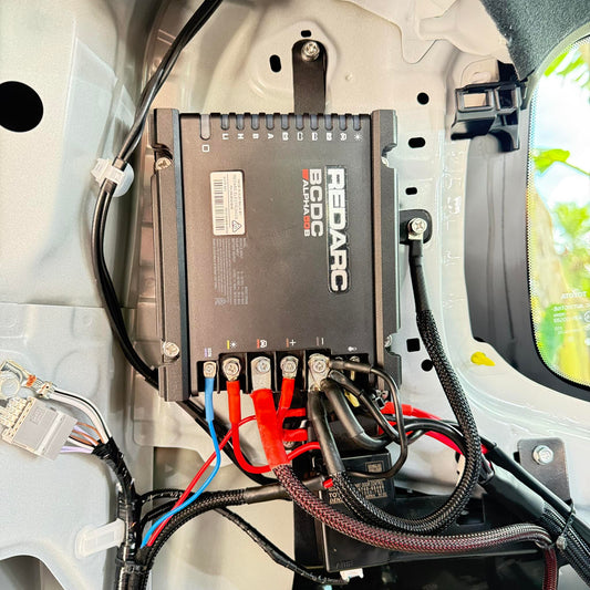 Dual Battery Solutions 2:  RedArc Battery Charger in Rear Boot for Toyota Land Cruiser 300 all series (2021 - current)