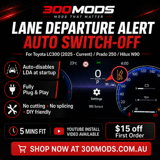 Lane Departure Alert Auto Switch-off at Startup compatible with Toyota LandCrusier 300 all series (2025 - Current)