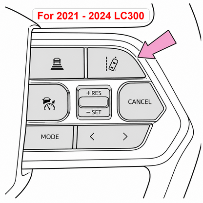 Lane Departure Alert Auto Switch-off at Startup compatible with Toyota LandCrusier 300 all series (2021 - 2024) and Tundra (2024 - Current)