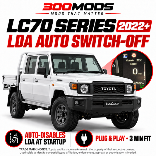 Lane Departure Alert Auto Switch-off at Startup compatible with Toyota LandCrusier 70 all series 76 / 78 / 79 (2022 - current)