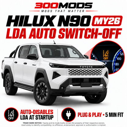 Lane Departure Alert Auto Switch-off at Startup compatible with Toyota Hilux N90 (2026 - present)