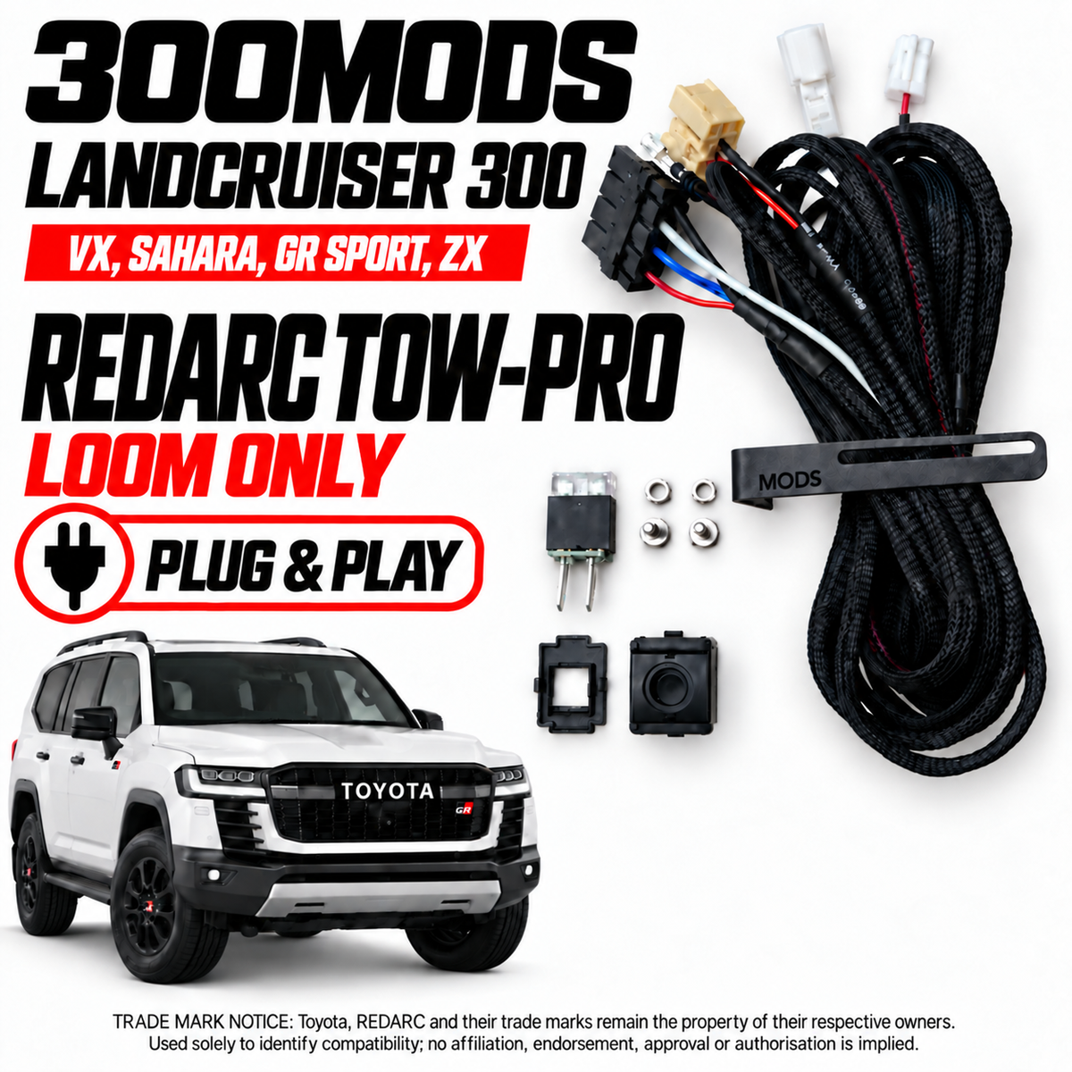 [30 min DIY] Brake Controller Kit Suit for Redarc Towpro V3 Elite for Toyota LandCruiser 300 LC300