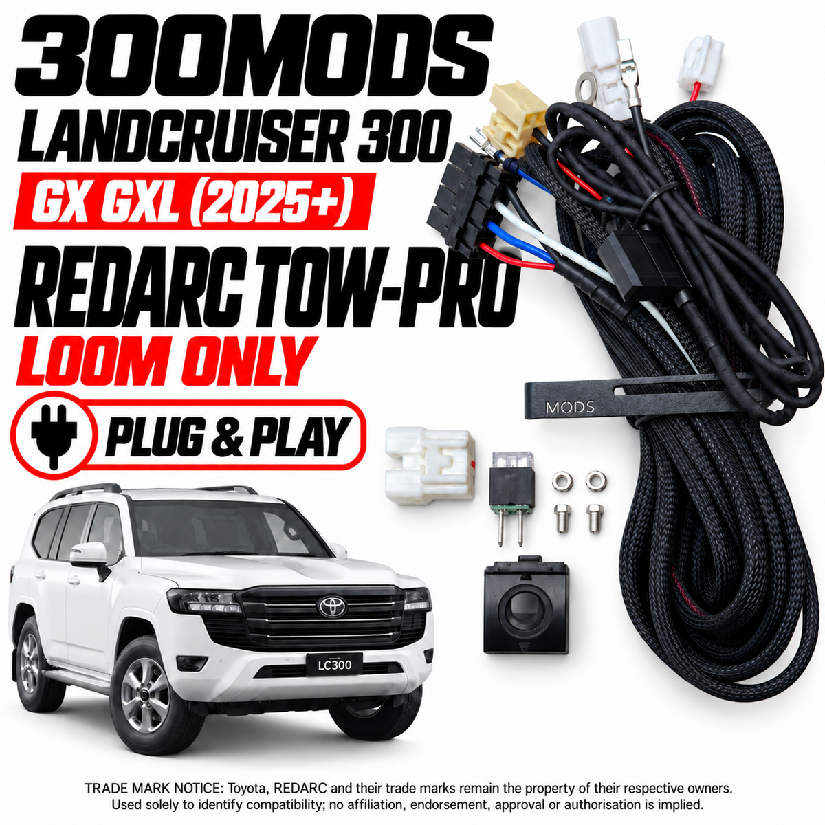 [30 min DIY] Brake Controller Kit Suit for Redarc Towpro V3 Elite for Toyota LandCruiser 300 LC300