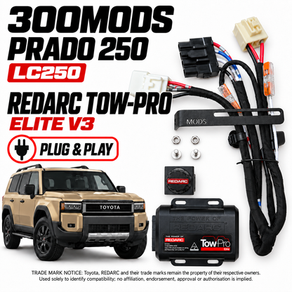 15-Min DIY Brake Controller Kit suitable for Toyota Prado 250 (LC250) 2024–Current | REDARC Tow-Pro Elite V3