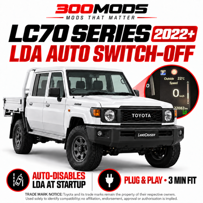 Auto-Off Lane Departure Assist for Toyota LandCruiser 70 Series (76, 78, 79)