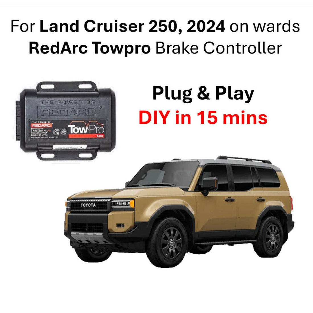 Toyota Prado 250 RedArc Brake Controller Towpro Kit