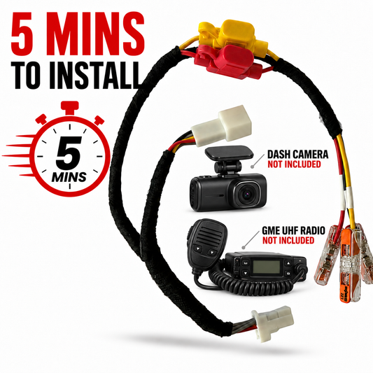 Toyota Prado 250 Accessory Power Supply Harness for Dash camera and UHF Two-Way Radio